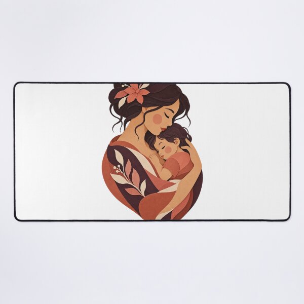 Item preview, Mother and Child in a Floral Embrace designed and sold by SanaaYangu.
