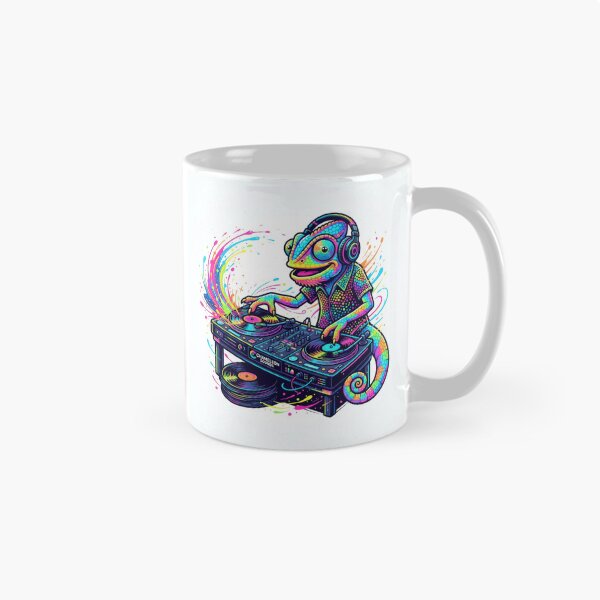 Item preview, Colorful DJ Chameleon Mixing Vinyl Music Art designed and sold by Rahat3344.