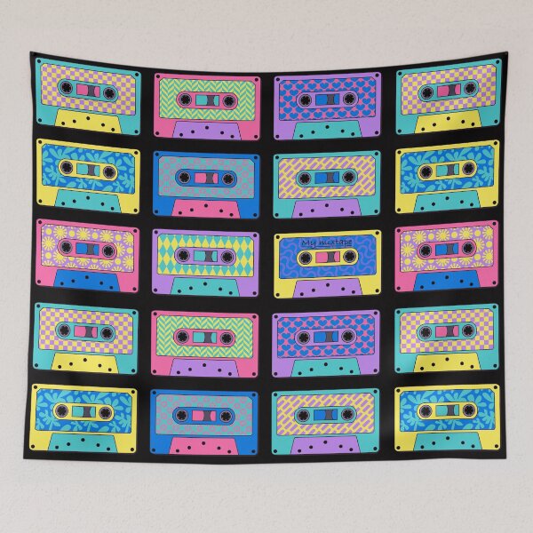 Item preview, Mixed Tape Colorful Retro Audio Cassettes designed and sold by LaRoach Digital Arts.