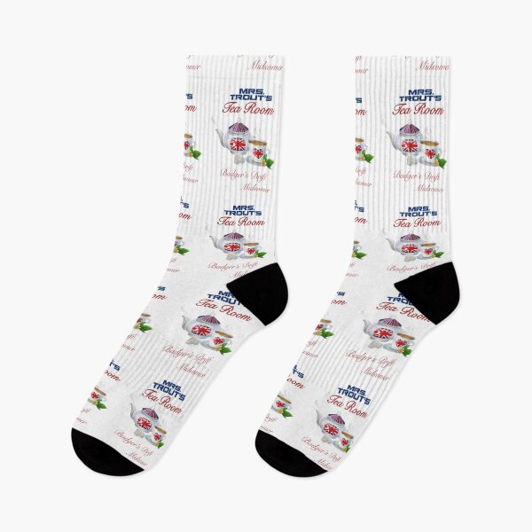 Item preview, Mrs. Trout’s Tea Room (on White) designed and sold by PawsitiveMum3.
