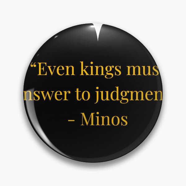 Item preview, Minos Quote – Classical literature / mythology Gold Text Black Heart designed and sold by TheIconSmith.