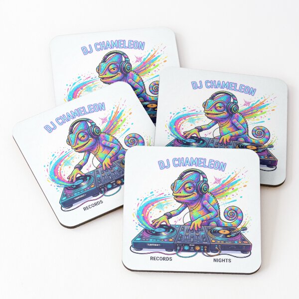 Item preview, DJ Chameleon Records Nights Vibrant Music Art designed and sold by Rahat3344.
