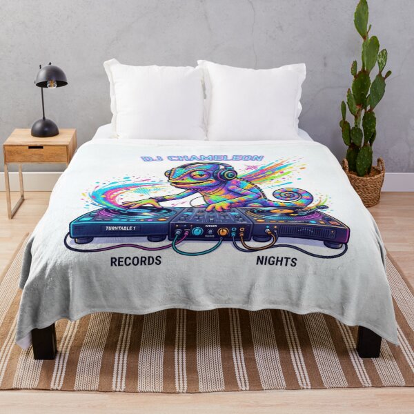 Item preview, DJ Chameleon Records Nights Vibrant Music Art designed and sold by Rahat3344.