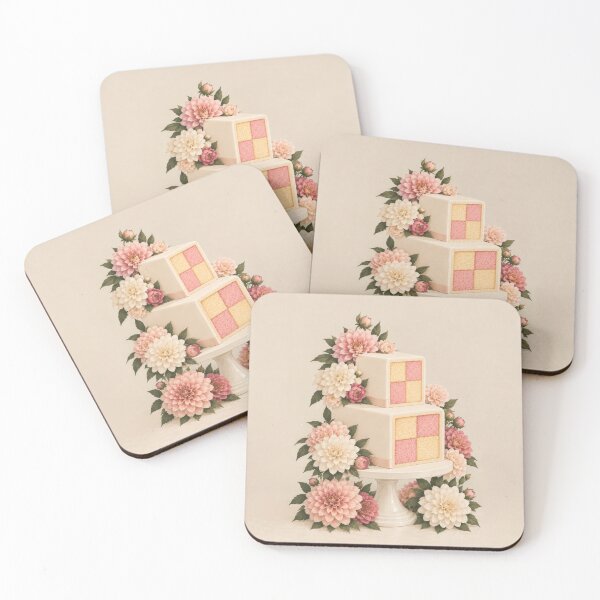 Item preview, Battenberg Wedding Cake and Dahlias designed and sold by thetshirtworks.