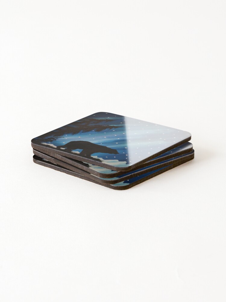 Thumbnail 4 of 5, Coasters (Set of 4), Cold Northern Night designed and sold by RGIllustrations.