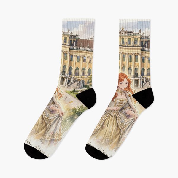 Item preview, Schönbrunn Palace Vienna Austria Travel Adventure Exploring the Iconic Historic Palace Austrian Architecture European City Travel and Wanderlust with Red Haired Woman designed and sold by DibujandoPorfa.