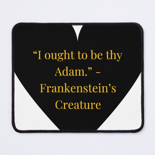 Item preview, Frankenstein's Creature Quote – Frankenstein Gold Text Black Heart designed and sold by TheIconSmith.