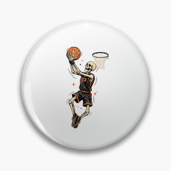 Item preview, Spooky skeleton Basketball Pumpkin designed and sold by My Kozy Shoppe.