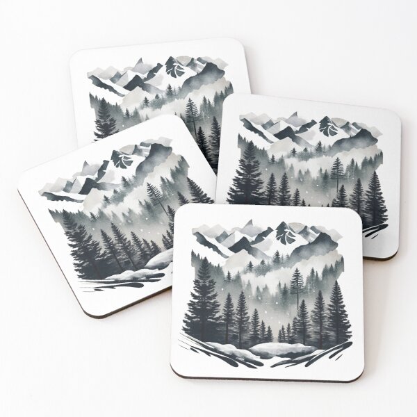 Item preview, Dark Forest Snowy Pine Ridge designed and sold by Gustavo Navarro.