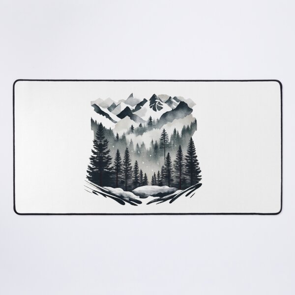 Item preview, Dark Forest Snowy Pine Ridge designed and sold by Gustavo Navarro.