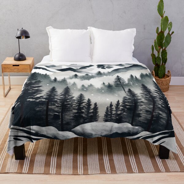 Item preview, Dark Forest Snowy Pine Ridge designed and sold by Gustavo Navarro.