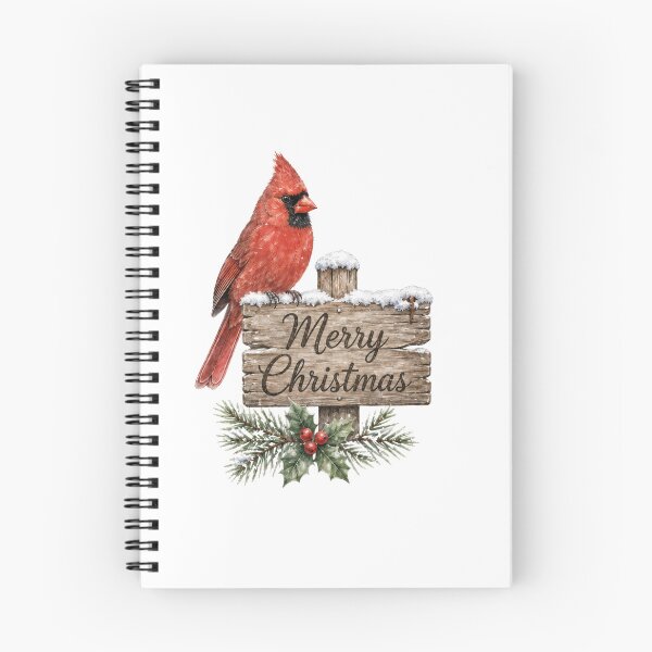 Item preview, Merry Christmas Cardinal Bird with Holly and Berries designed and sold by JessArty ⭐⭐⭐⭐⭐.