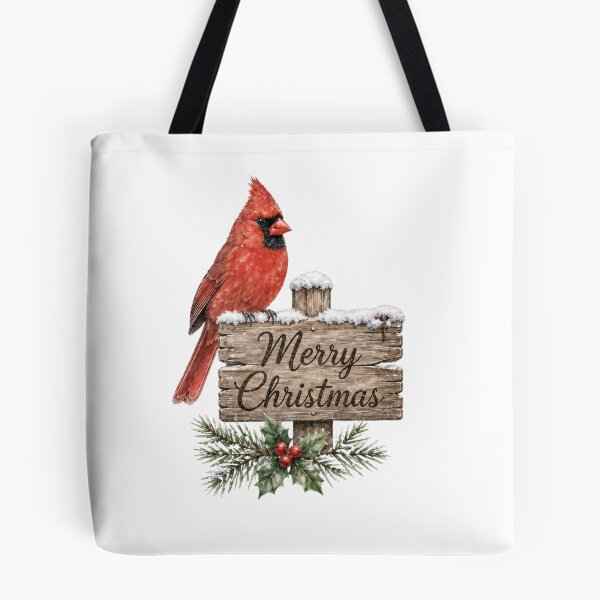 Item preview, Merry Christmas Cardinal Bird with Holly and Berries designed and sold by JessArty ⭐⭐⭐⭐⭐.