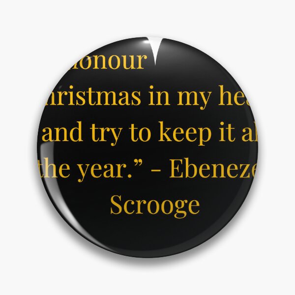Artikelvorschau, Zitat von Ebenezer Scrooge – Eine Weihnachtsgeschichte (Goldener Text, Schwarzes Herz) entworfen und verkauft von TheIconSmith.