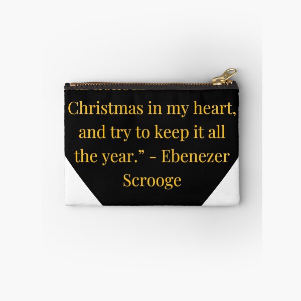 Artikelvorschau, Zitat von Ebenezer Scrooge – Eine Weihnachtsgeschichte (Goldener Text, Schwarzes Herz) entworfen und verkauft von TheIconSmith.
