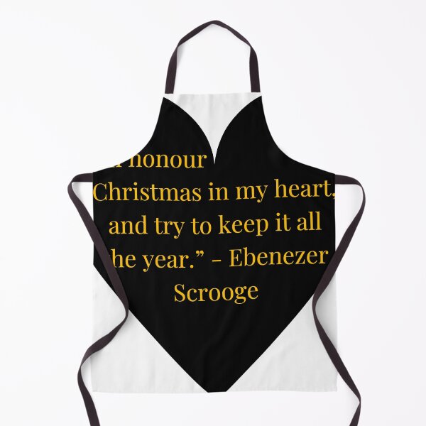 Item preview, Ebenezer Scrooge Quote – A Christmas Carol Gold Text Black Heart designed and sold by TheIconSmith.