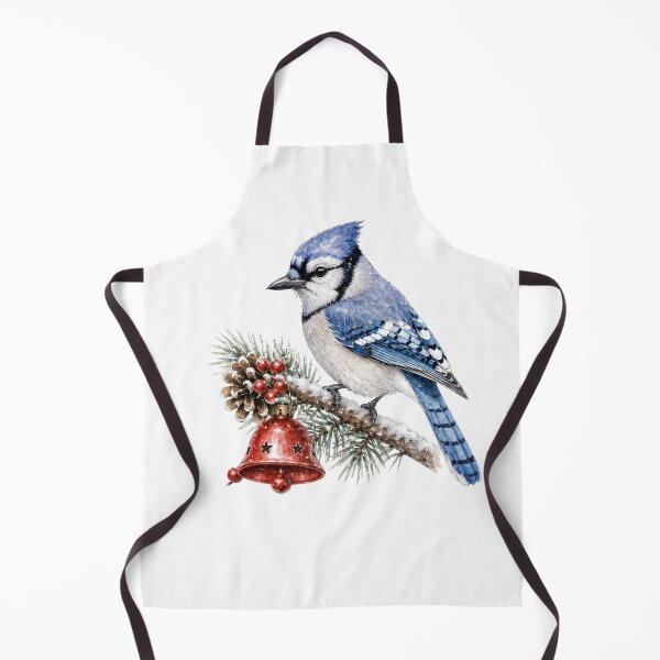 Item preview, Christmas Blue Jay Bird with Holly, Bell and Berries designed and sold by JessArty ⭐⭐⭐⭐⭐.