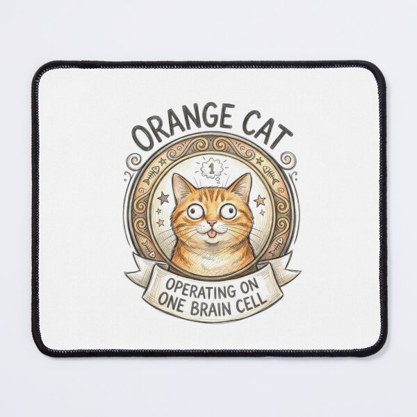 Item preview, Operating on One Brain Cell Orange Cat designed and sold by Suro Official.