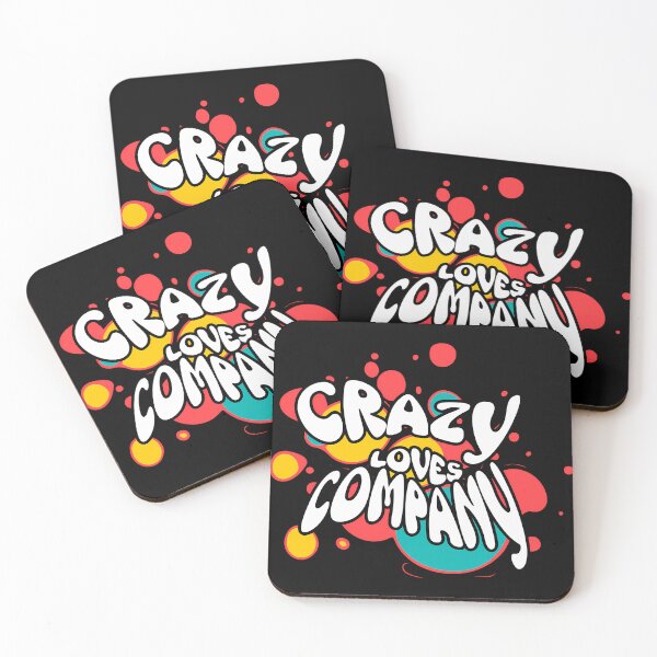 Item preview, Crazy Loves Company Retro Bubble Typography designed and sold by FaeryNuff.