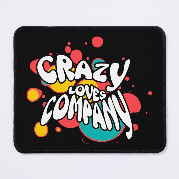 Item preview, Crazy Loves Company Retro Bubble Typography designed and sold by FaeryNuff.