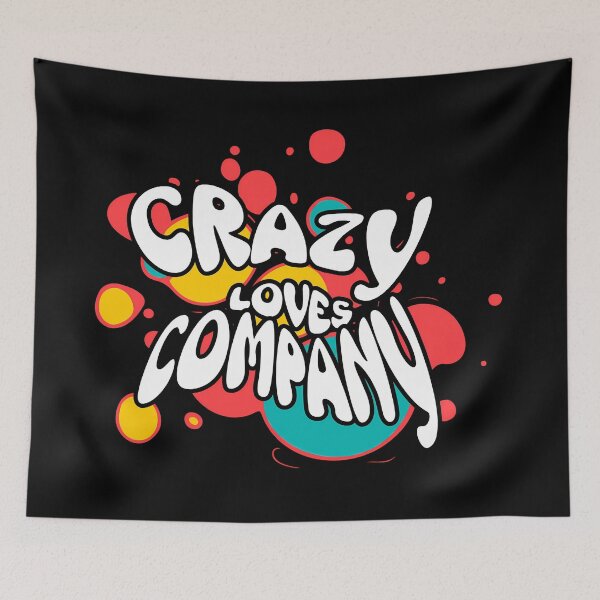Item preview, Crazy Loves Company Retro Bubble Typography designed and sold by FaeryNuff.