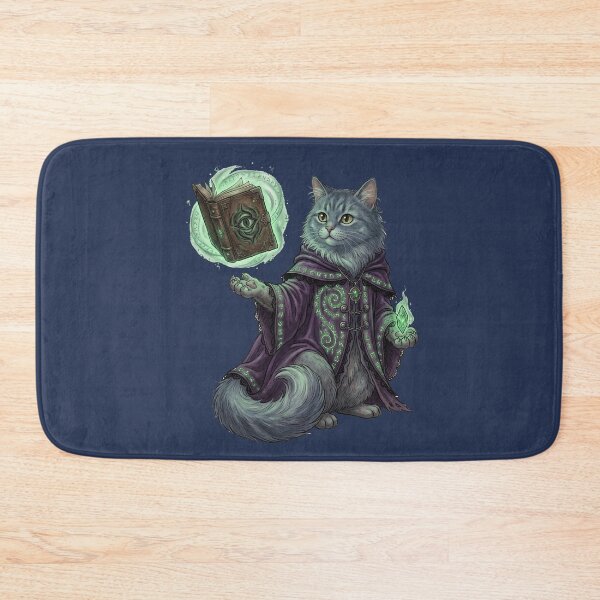 Item preview, Cute Fluffy Warlock Cat - Funny Dark Magic RPG Fantasy Gamer Gift designed and sold by StreetNovaInk.