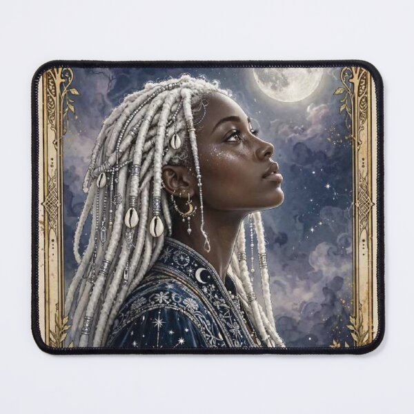 Item preview, The Moon XVIII Tarot Card - The Silver Seer Celestial Goddess designed and sold by ExpressoJungle.