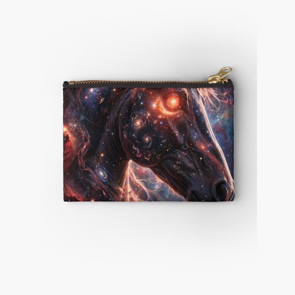 Item preview, Cosmic Fire Horse - Galaxy Horse God With Glowing Nebula Eye Fantasy Art designed and sold by Sourcestores1.
