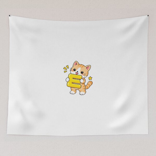 Item preview, Cute Orange Tabby Cat with Korean Hangul Letter ㅌ Kawaii Kitty designed and sold by NoopnyangStudio.