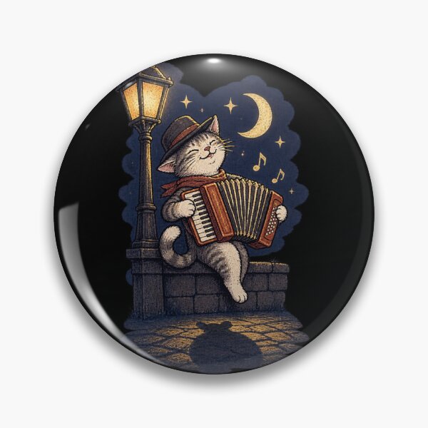 Item preview, Midnight Accordion Cat designed and sold by Konvero.