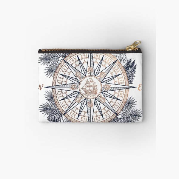 Item preview, Vintage Nautical Compass Rose Mountain Pines Illustration designed and sold by Rahat3344.