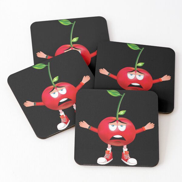 Item preview, Bored Cherry Animated Character Boy Version designed and sold by ExpressiveToon.
