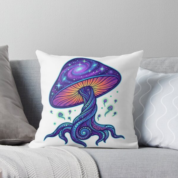 Item preview, Psychedelic Galaxy Cosmic Mushroom Art designed and sold by Rahat3344.