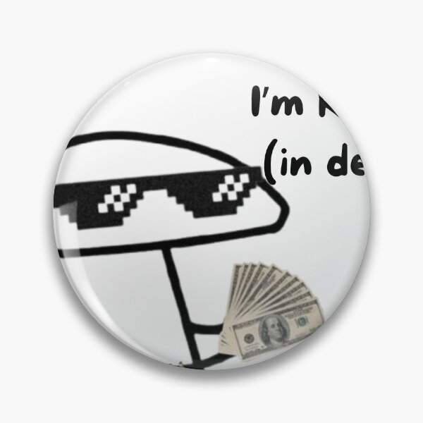 Item preview, Funny Rich In Debt Meme Art designed and sold by OumaAL.