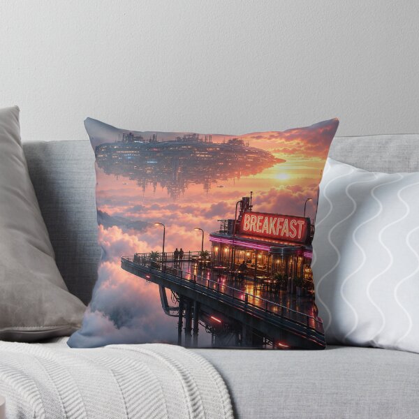 Item preview, Futuristic Space Station Breakfast | Sci Fi Cyberpunk Cloud City designed and sold by IRON SIREN.