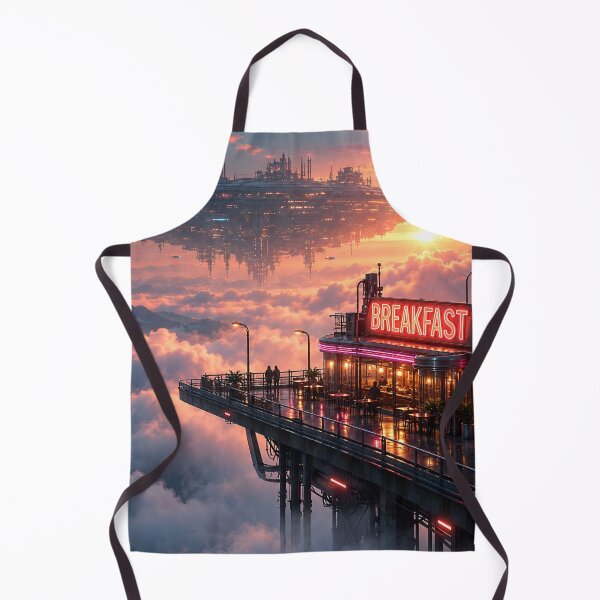 Item preview, Futuristic Space Station Breakfast | Sci Fi Cyberpunk Cloud City designed and sold by IRON SIREN.
