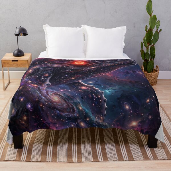 Item preview, Galaxy Whale God - Cosmic Red Sun Eclipse Celestial Space Whale Art designed and sold by Sourcestores1.