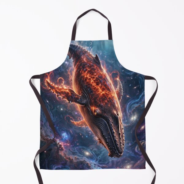 Item preview, Cosmic Galaxy Whale - Fiery Lava Space Whale in Nebula Ocean Art designed and sold by Sourcestores1.
