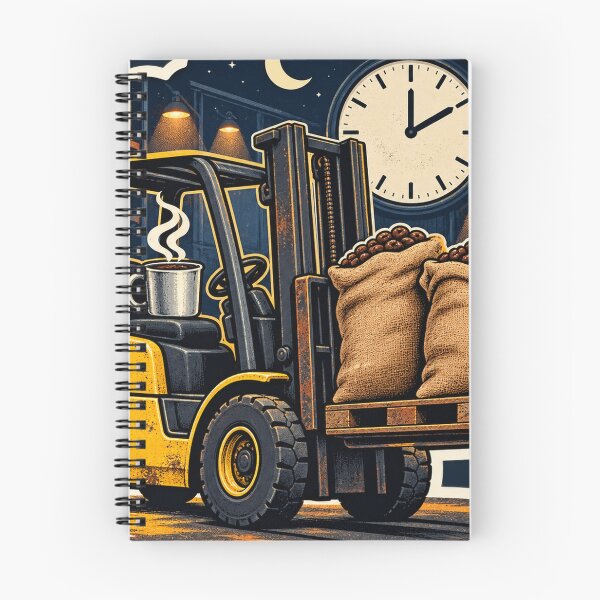 Item preview, Forklift Bean Delivery Night Shift Sticker designed and sold by WaynesCave.