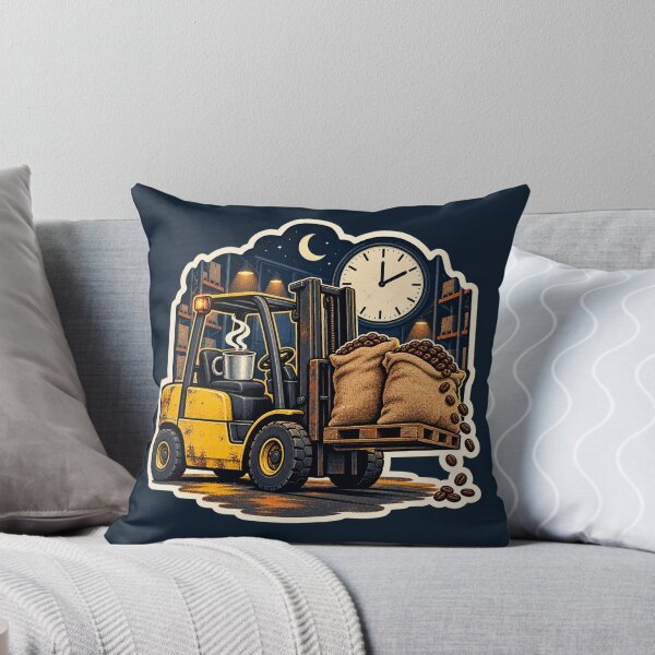 Item preview, Forklift Bean Delivery Night Shift Sticker designed and sold by WaynesCave.