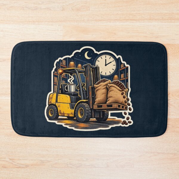 Item preview, Forklift Bean Delivery Night Shift Sticker designed and sold by WaynesCave.
