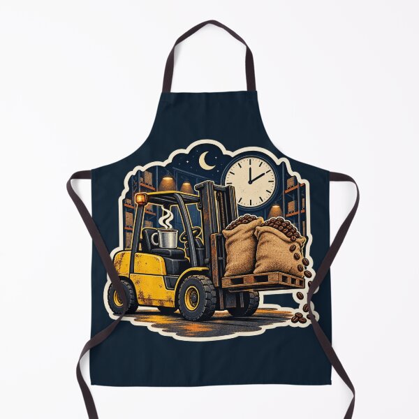 Item preview, Forklift Bean Delivery Night Shift Sticker designed and sold by WaynesCave.