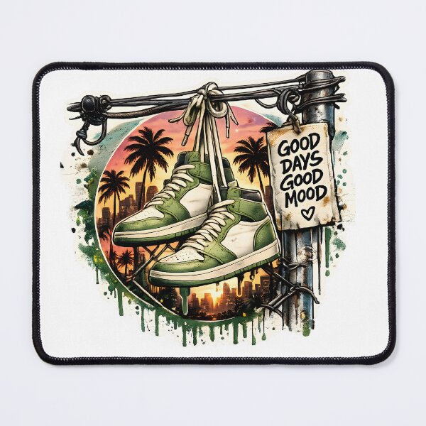 Item preview, Good Days Good Mood – Green Street Style Sneakers designed and sold by TinyWeird.