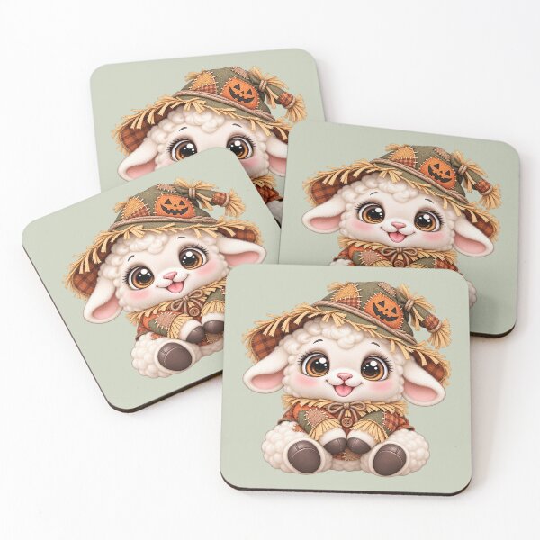 Item preview, Cute Scarecrow Lamb – Adorable Halloween Sheep designed and sold by HO•Designs.