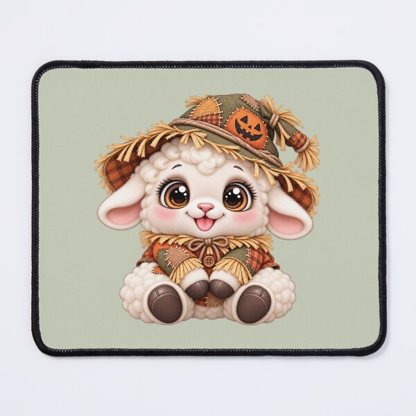 Item preview, Cute Scarecrow Lamb – Adorable Halloween Sheep designed and sold by HO•Designs.