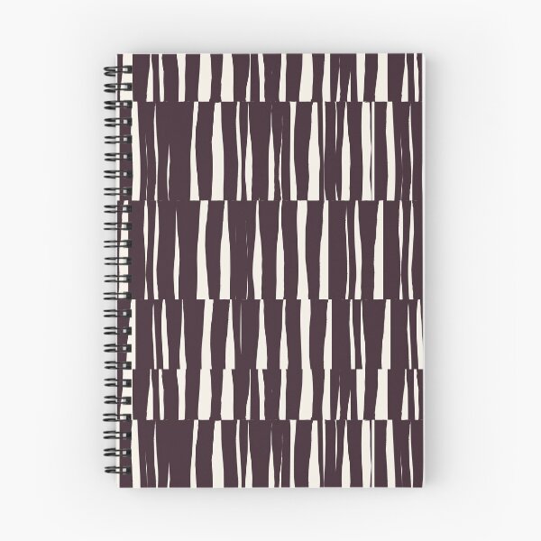 Item preview, Minimal Geometric Rectangles Lines 15 | Dark Plum Cream Irregular Hand Drawn Stripes designed and sold by MarleneCanto.