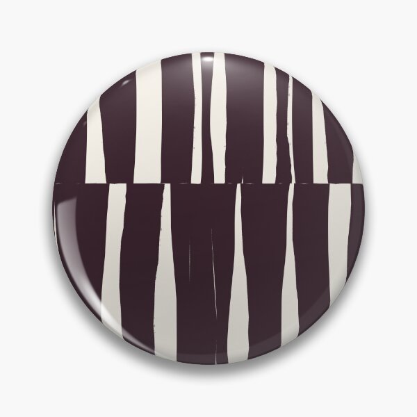 Item preview, Minimal Geometric Rectangles Lines 15 | Dark Plum Cream Irregular Hand Drawn Stripes designed and sold by MarleneCanto.
