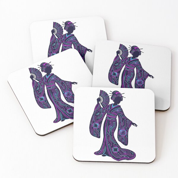 Item preview, Cyberpunk Geisha Circuit Board Kimono Art designed and sold by Rahat3344.