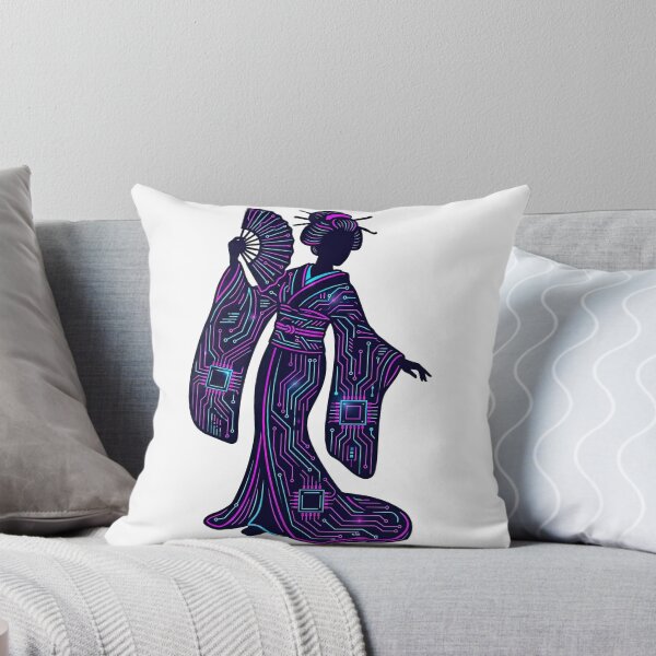 Item preview, Cyberpunk Geisha Circuit Board Kimono Art designed and sold by Rahat3344.