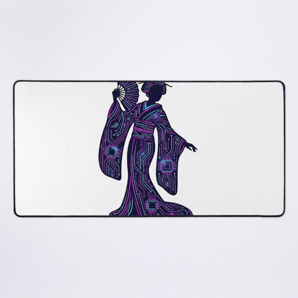 Item preview, Cyberpunk Geisha Circuit Board Kimono Art designed and sold by Rahat3344.